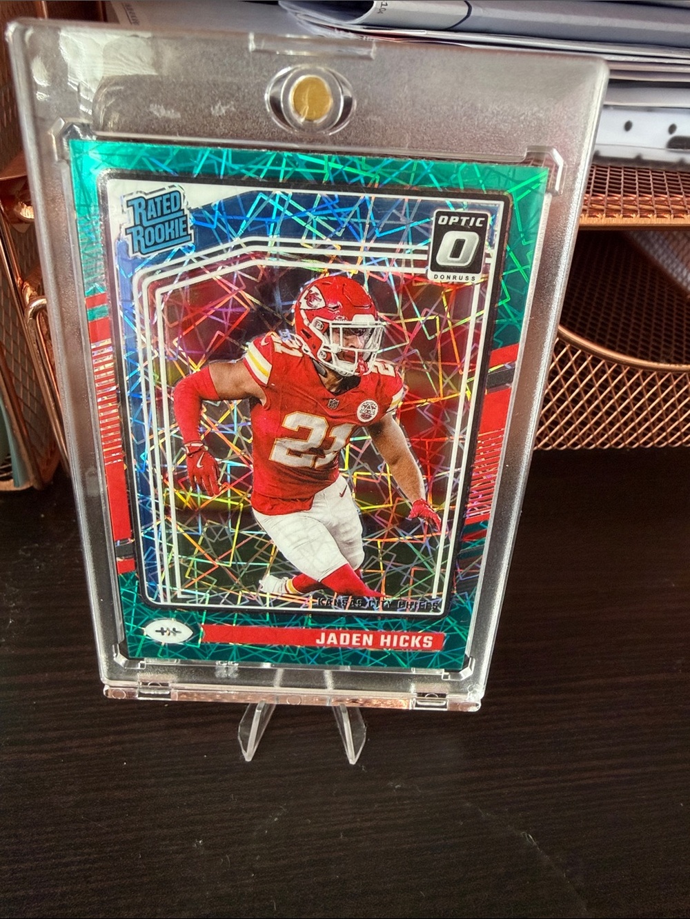 Donruss Optic Rated Rookie Jaden Hicks Holo Football Card